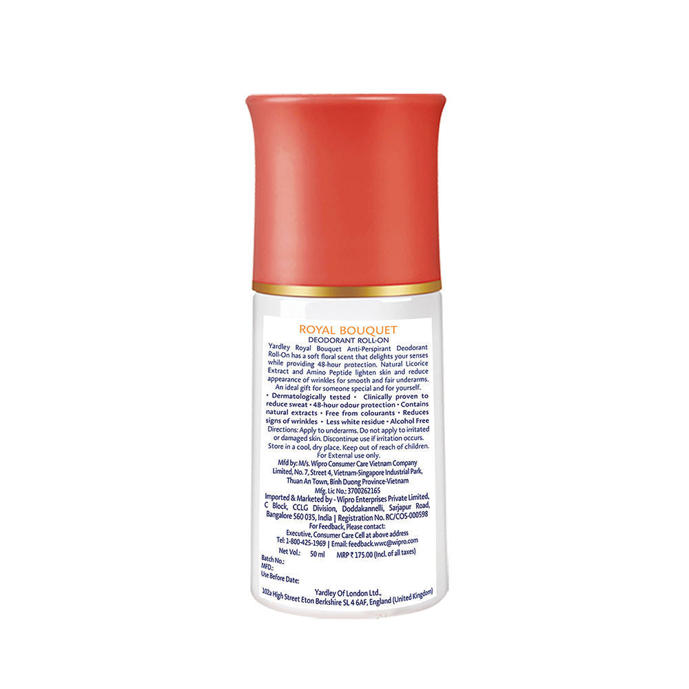 Yardley London Royal Bouquet Roll-On Deodorant for Women, 50ml Buy at Indicrest Image 3