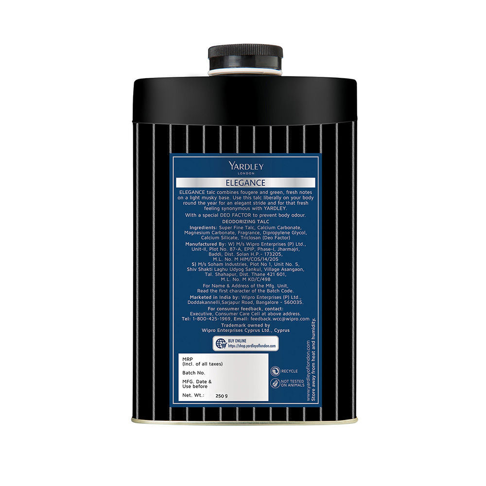 Yardley London - Elegance Deodorizing Talc For Men, 250g Buy at Indicrest Image 3