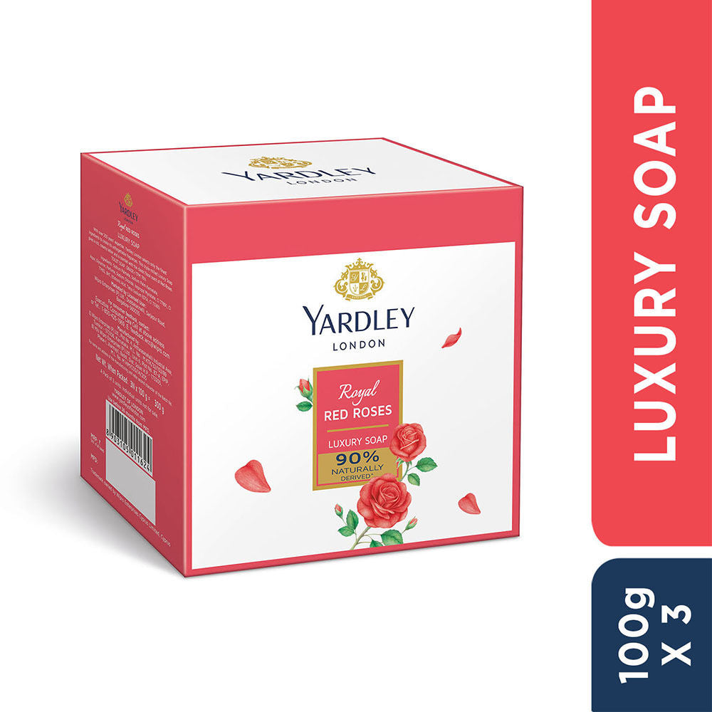 Yardley London Royal Red Roses Soap (Pack of 3), 100g Each Buy at Indicrest
