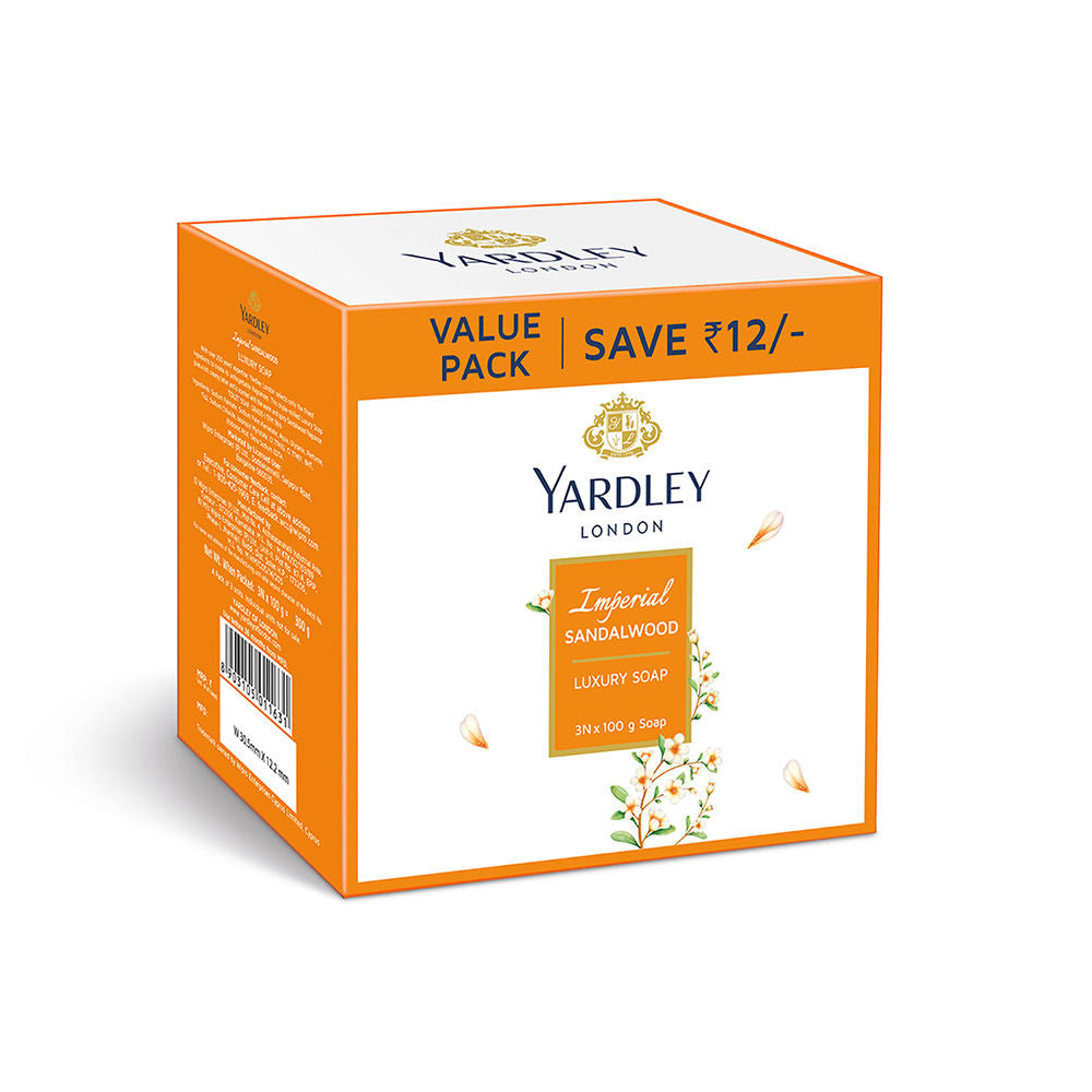 Yardley London Imperial Sandalwood Soap For Women (Pack of 3), 300g Buy at Indicrest Image 2