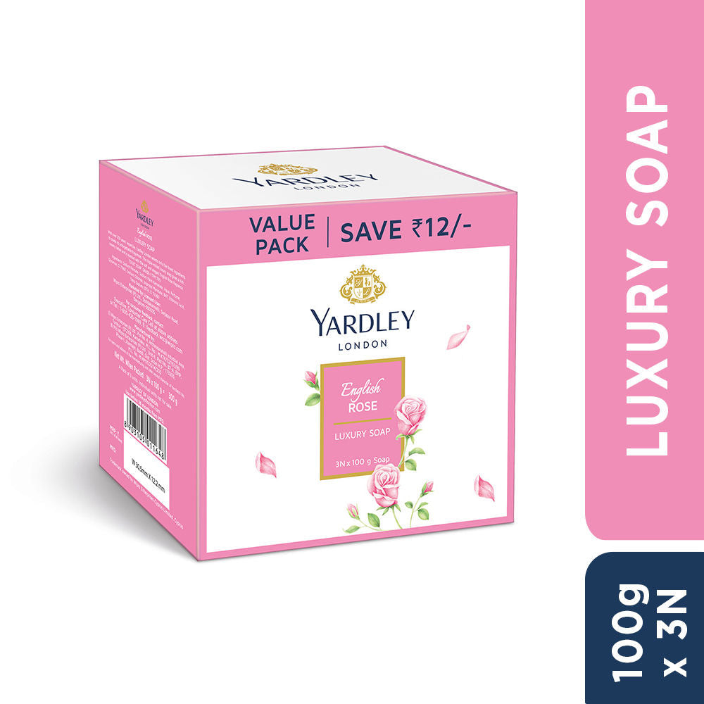 Yardley London English Rose Soap (Pack of 3), 300g Buy at Indicrest