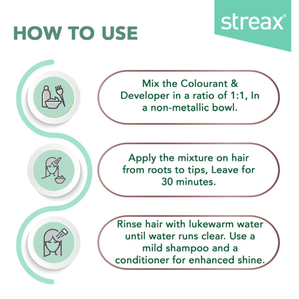 Streax Cream Hair Colour With 100% Grey Coverage & No Ammonia (Pack of 5) - 7.3 Golden Blonde, 225ml Buy at Indicrest Image 6
