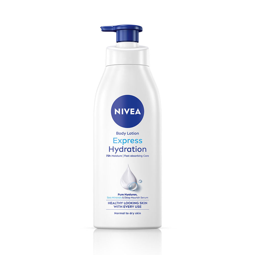 Nivea Express Hydration BODY LOTION with Sea Minerals - 5 in 1 COMPLETE CARE for 48H Moisturization, 400ml Buy at Indicrest