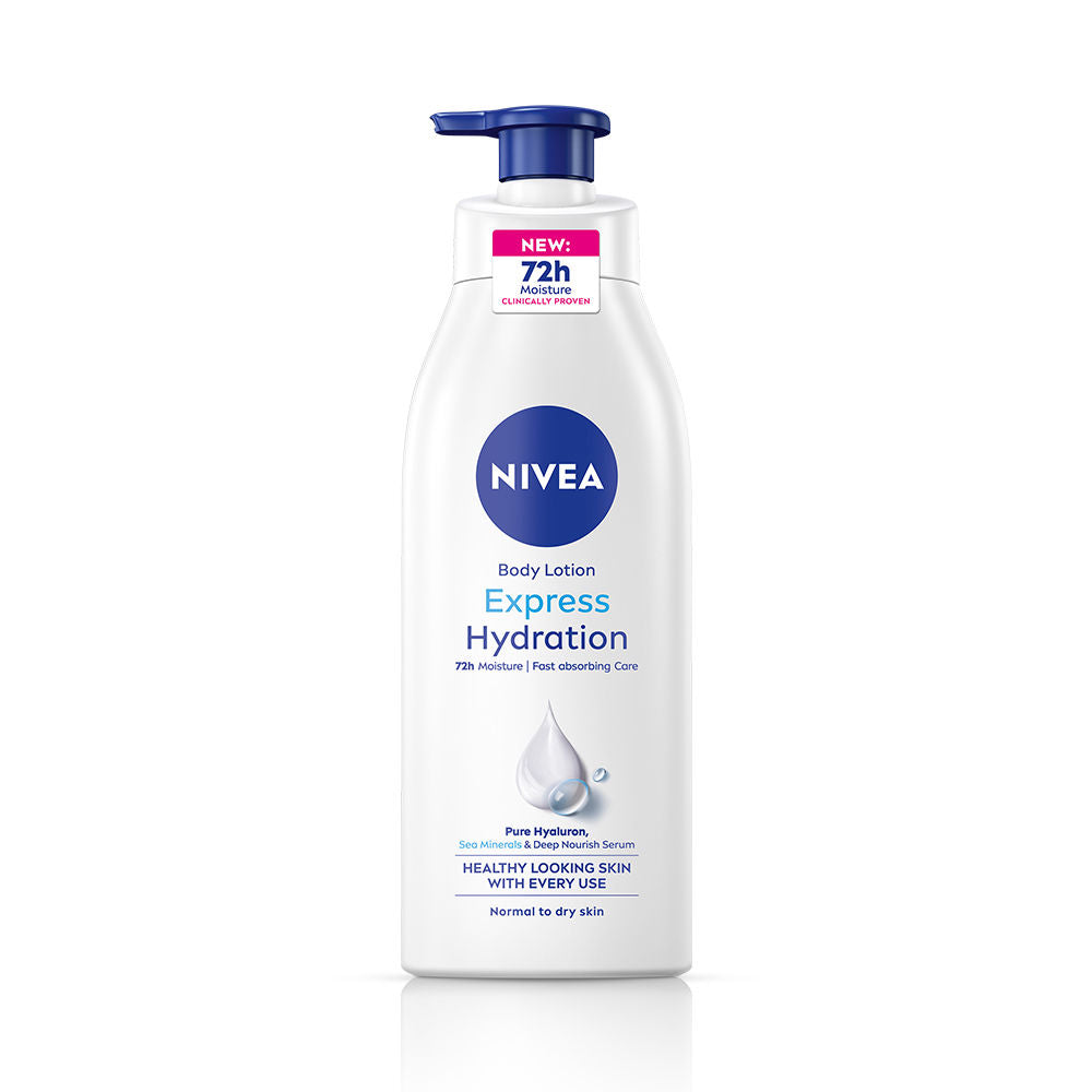 Nivea Express Hydration BODY LOTION with Sea Minerals - 5 in 1 COMPLETE CARE for 48H Moisturization, 400ml Buy at Indicrest Image 2