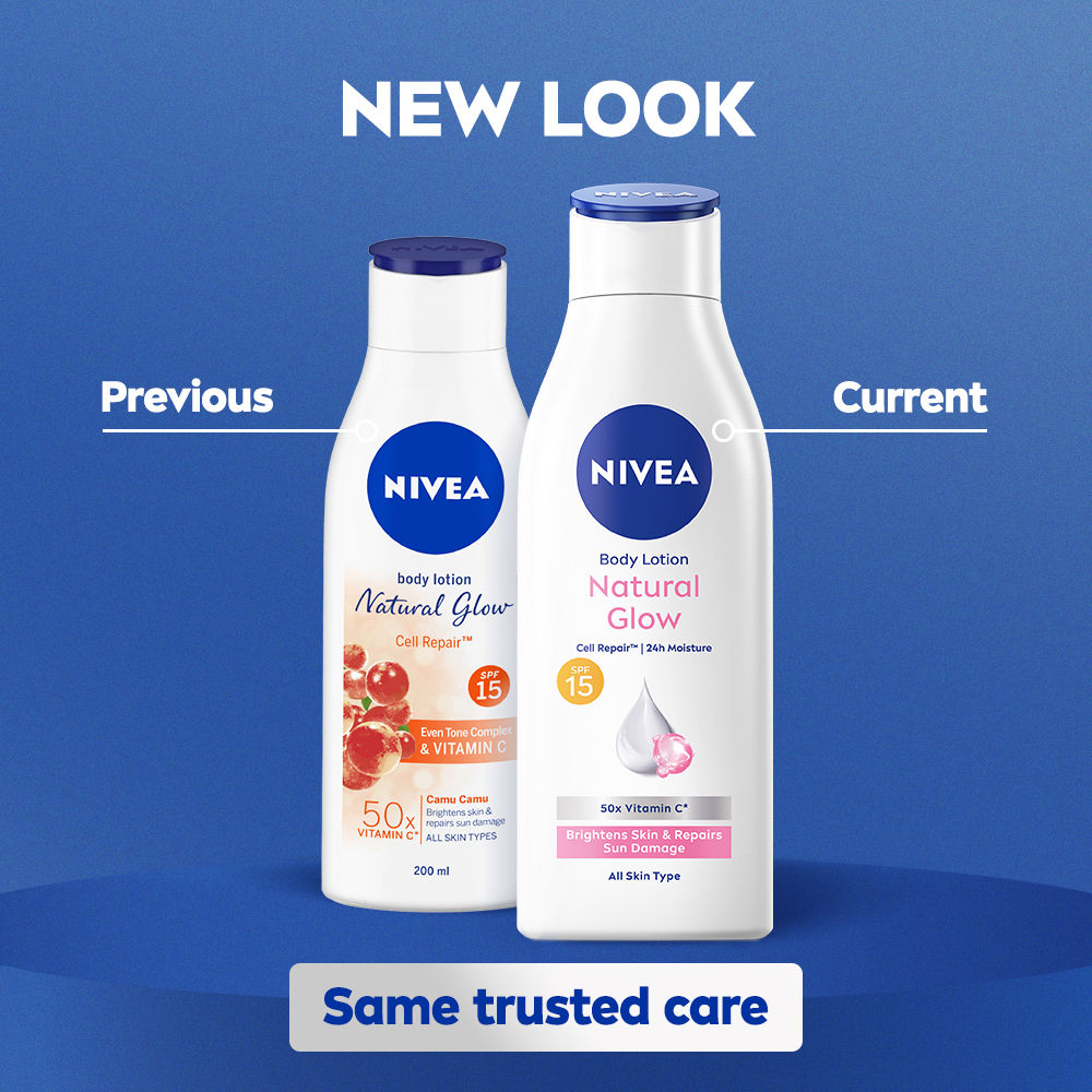 Nivea Cell Repair 50X Vit C Sunscreen Natural Glow Body Lotion Reduces Tan, Brightens -Uva & Uvb, 200ml Buy at Indicrest Image 8