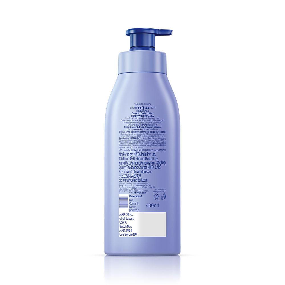 Nivea Shea butter Body Milk Lotion - 5 In 1 COMPLETE CARE For 72Hr Moisturised Skin Dry Skin, 400ml Buy at Indicrest Image 11