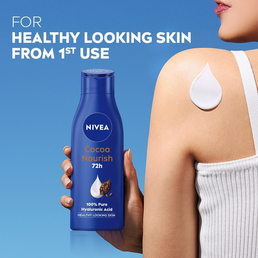 Nivea 48H Deep Moisture Care Cocoa Butter & Vit E Body Lotion For Very Dry Skin, 200ml Buy at Indicrest Image 5