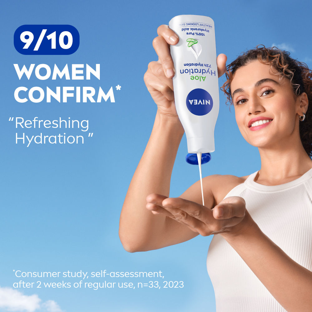Nivea 100% NATURAL ALOEVERA Body lotion- 5 in 1 COMPLETE CARE for 48H Refreshing moisturization, 200ml Buy at Indicrest Image 7