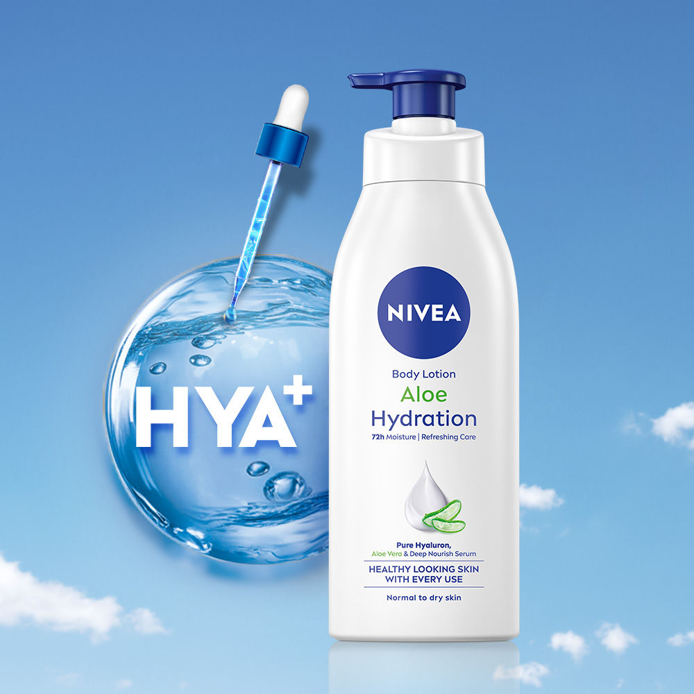 Nivea 100% NATURAL ALOEVERA Body lotion- 5 in 1 COMPLETE CARE for 72H Refreshing moisturization, 400ml Buy at Indicrest Image 2