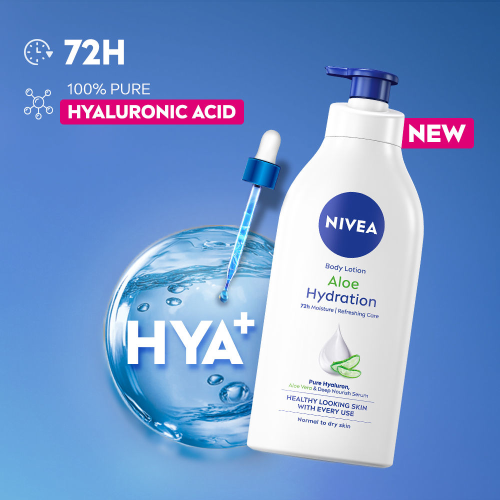 Nivea 100% NATURAL ALOEVERA Body lotion- 5 in 1 COMPLETE CARE for 48H Refreshing moisturization, 600ml Buy at Indicrest Image 3