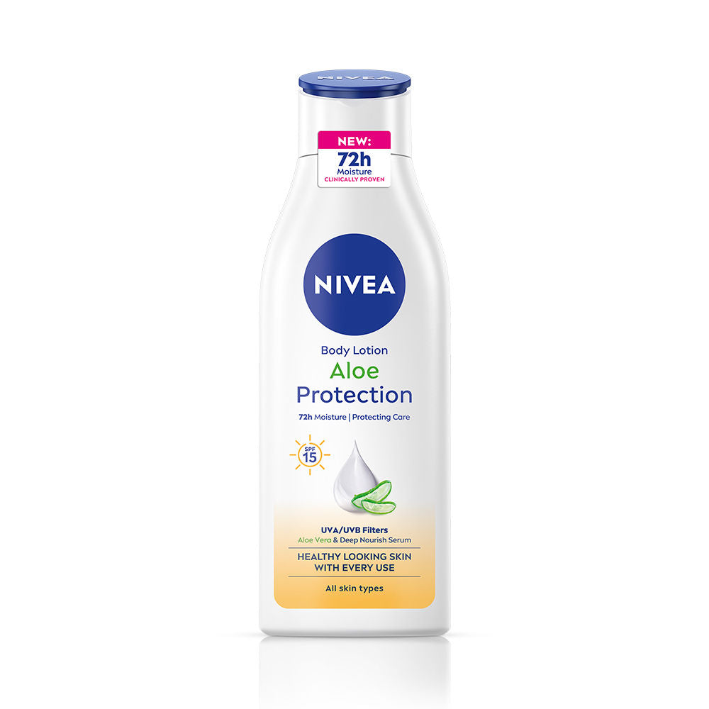 Nivea Sunscreen lotion with SPF 15 & ALOEVERA- 5 in 1 COMPLETE CARE for 48H Moisturization, 200ml Buy at Indicrest Image 2
