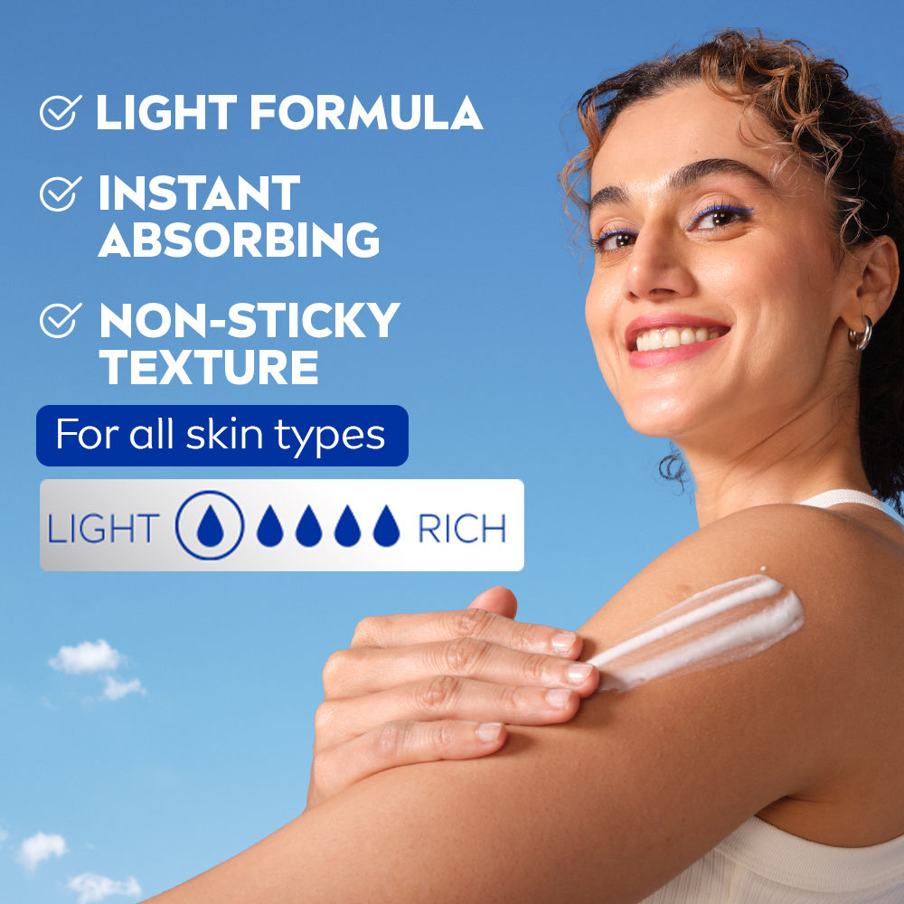 Nivea Sunscreen lotion with SPF 15 & ALOEVERA- 5 in 1 COMPLETE CARE for 48H Moisturization, 200ml Buy at Indicrest Image 5