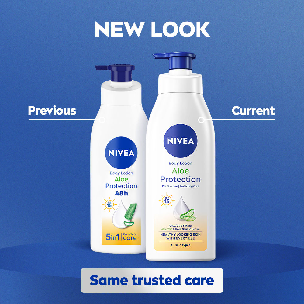 Nivea Sunscreen lotion with SPF 15 & ALOEVERA- 5 in 1 COMPLETE CARE for 48H Moisturization, 400ml Buy at Indicrest Image 8