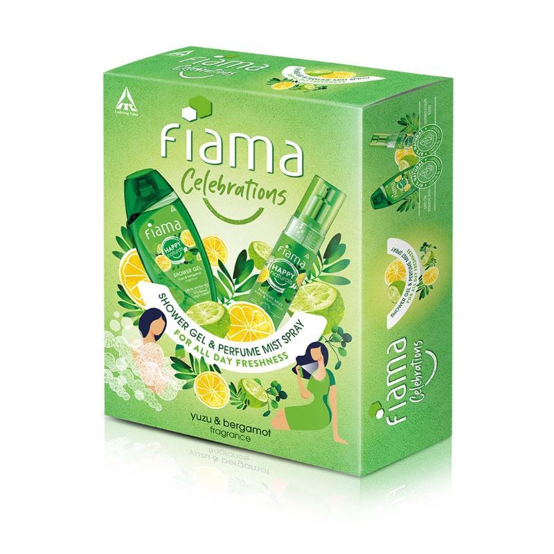 Fiama Happy Naturals Yuzu & Bergamot Bodywash & Perfume Mist,Citrus & Aromatic for Sensitive Skin, 250ml+120ml Buy at Indicrest Image 2