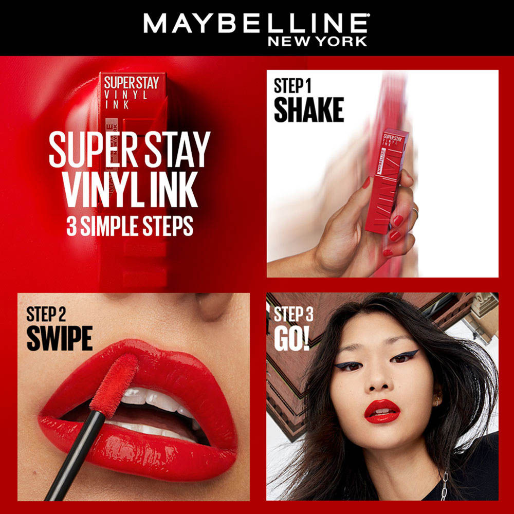 Maybelline New York Superstay Vinyl Ink Liquid Lipstick Combo - Pack of 4, 4 pieces Buy at Indicrest Image 7