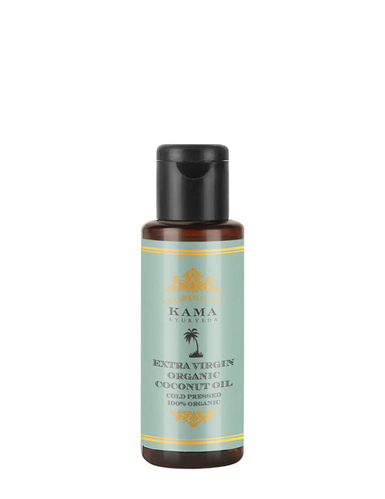 Kama Ayurveda Extra Virgin Organic Hair Oil with Coconut, Mini, 50ml, Buy from Indicrest