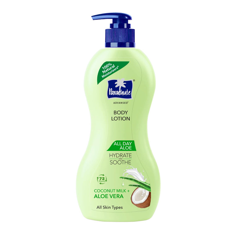 Parachute Advansed All Day Aloe Body Lotion For Women & Men - 100% Natural, 72h Moisturisation, 400ml Buy at Indicrest