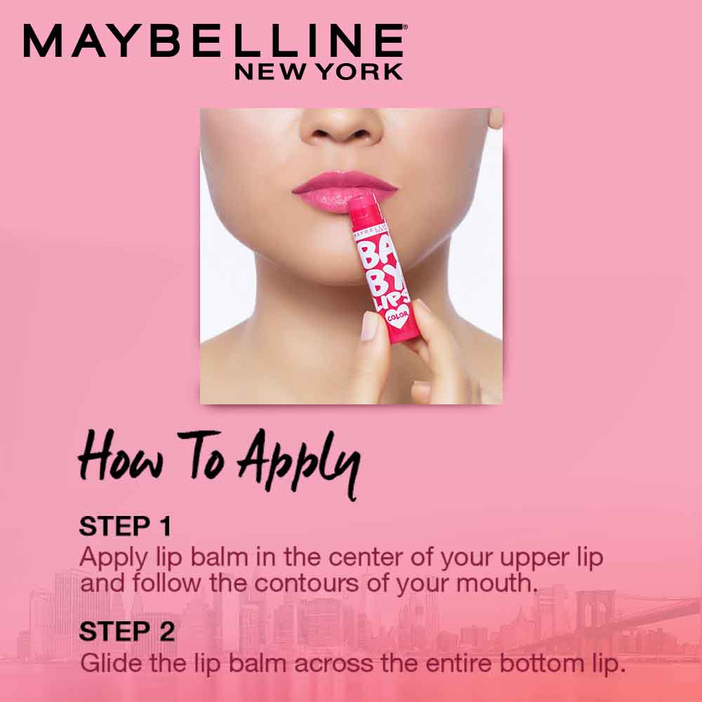 Maybelline New York Baby Lips Color Lip Balm with SPF 11, Lasts UpTo 24H - Cherry Kiss + Berry Crush, 8g Buy at Indicrest Image 6