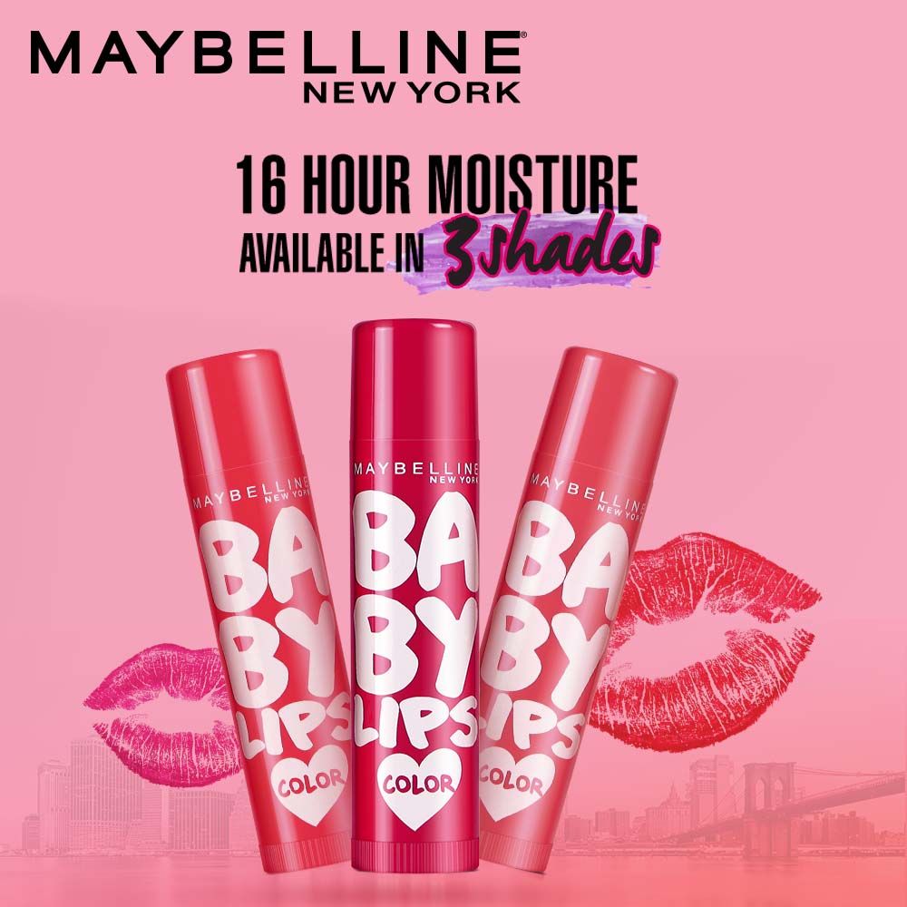 Maybelline New York Baby Lips Color Lip Balm with SPF 11, Lasts UpTo 24H - Cherry Kiss + Berry Crush, 8g Buy at Indicrest Image 8