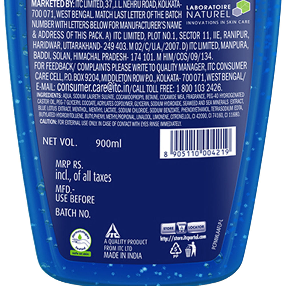 Fiama Men Shower Gel Body, Face & Hair Refreshing Pulse With Sea Minerals With Skin Conditioners, 900ml Buy at Indicrest Image 3