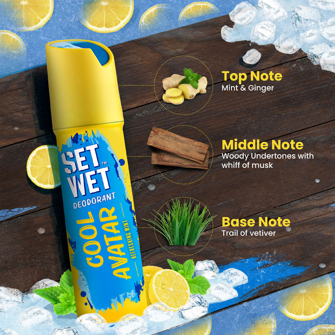 Set Wet Cool, Charm and Swag Avatar Deodorant Spray Perfume 150ml Each (Pack of 3) Buy at Indicrest Image 2