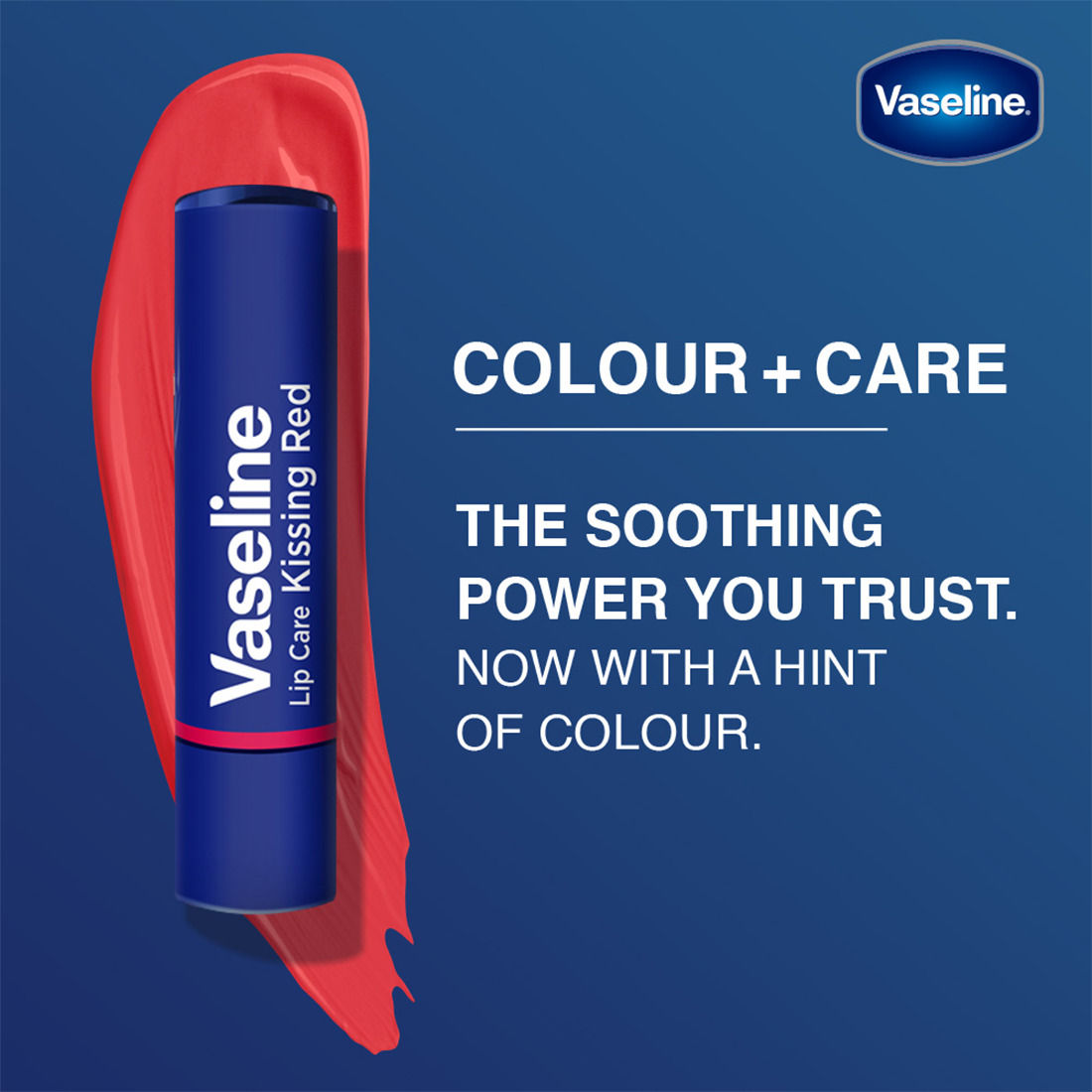 Vaseline Lip Care Colour + Care Tinted Lip Balm Stick - Kissing Red, 3g Buy at Indicrest Image 7