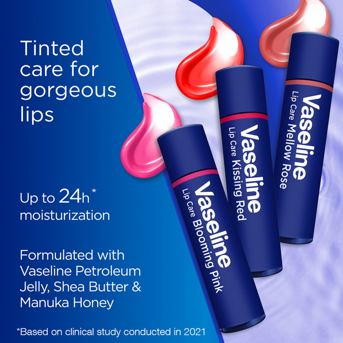 Vaseline Lip Care Colour + Care Tinted Lip Balm Stick - Kissing Red, 3g Buy at Indicrest Image 8