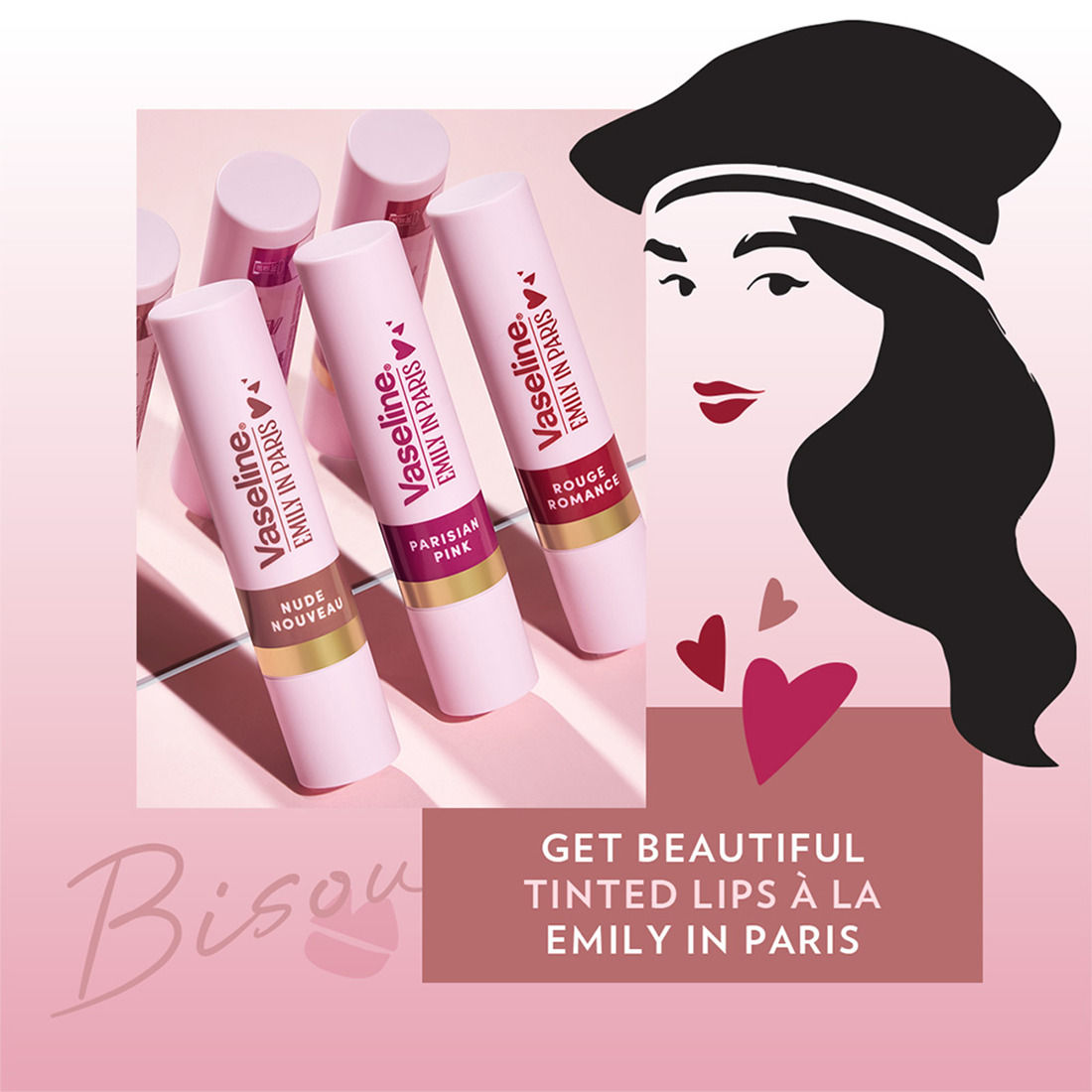 Vaseline Emily In Paris Tinted Lip Balm Stick - Nude Nouveau, 3g Buy at Indicrest Image 7