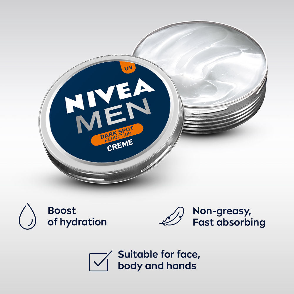 Nivea MEN Creme, Dark Spot Reduction, Non Greasy Moisturizer, Cream with UV Protect, 150ml Buy at Indicrest Image 4