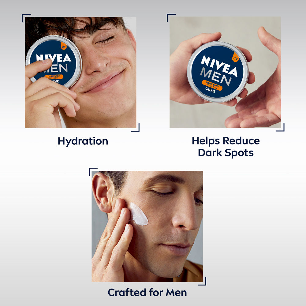 Nivea MEN Creme, Dark Spot Reduction, Non Greasy Moisturizer, Cream with UV Protect, 150ml Buy at Indicrest Image 5