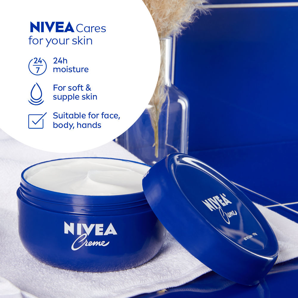Nivea Creme, Multi-Purpose Moisturizer, Protective Skin Care Cream for Men, Women & Family, 100ml Buy at Indicrest Image 3