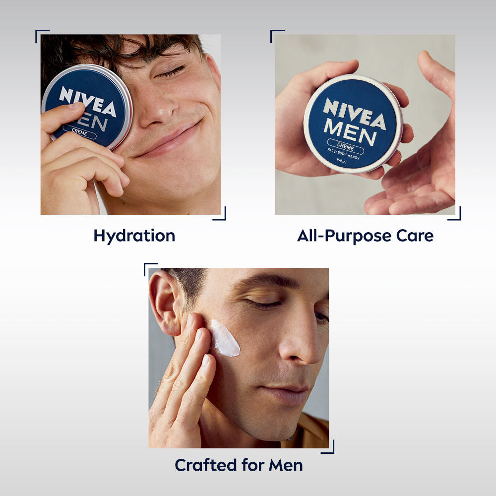 Nivea MEN Creme, Non Greasy Moisturizer, Cream for Face, Body & Hands, 30ml Buy at Indicrest Image 5