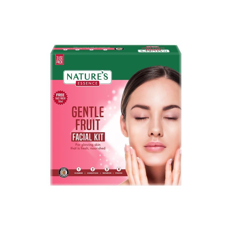 Nature's Essence Gentle Fruit Facial Kit, For 3 Uses, 60g+ 50ml Buy at Indicrest Image 2