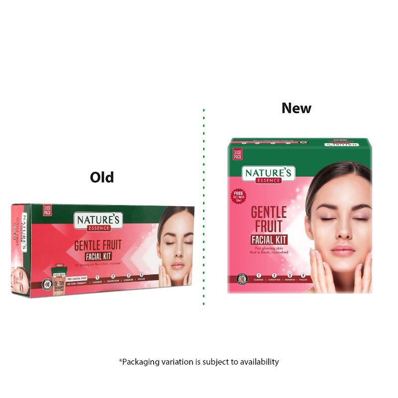 Nature's Essence Gentle Fruit Facial Kit, For 3 Uses, 60g+ 50ml Buy at Indicrest Image 3