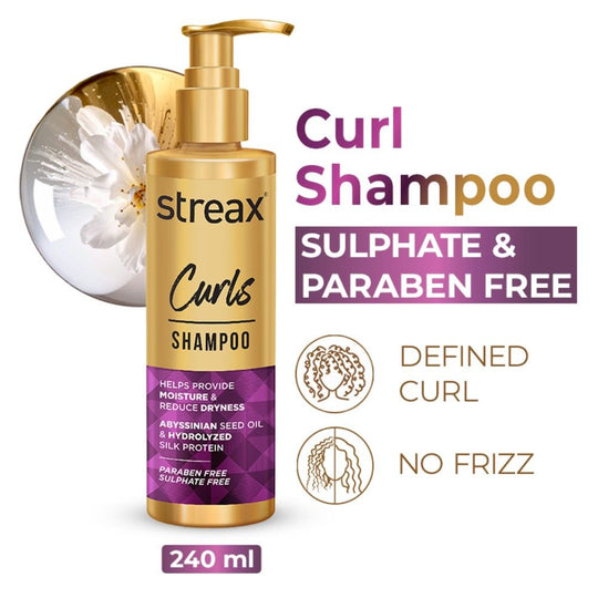 Streax Curl Hair Shampoo For Wavy & Curly Hair, 240ml Buy at Indicrest