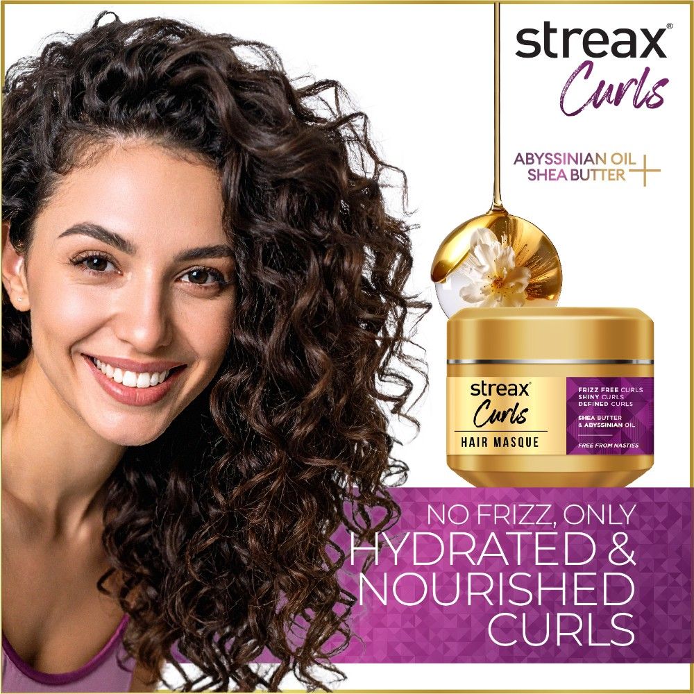 Streax Curl Hair Mask For Curly & Wavy Hair, 200g Buy at Indicrest Image 2