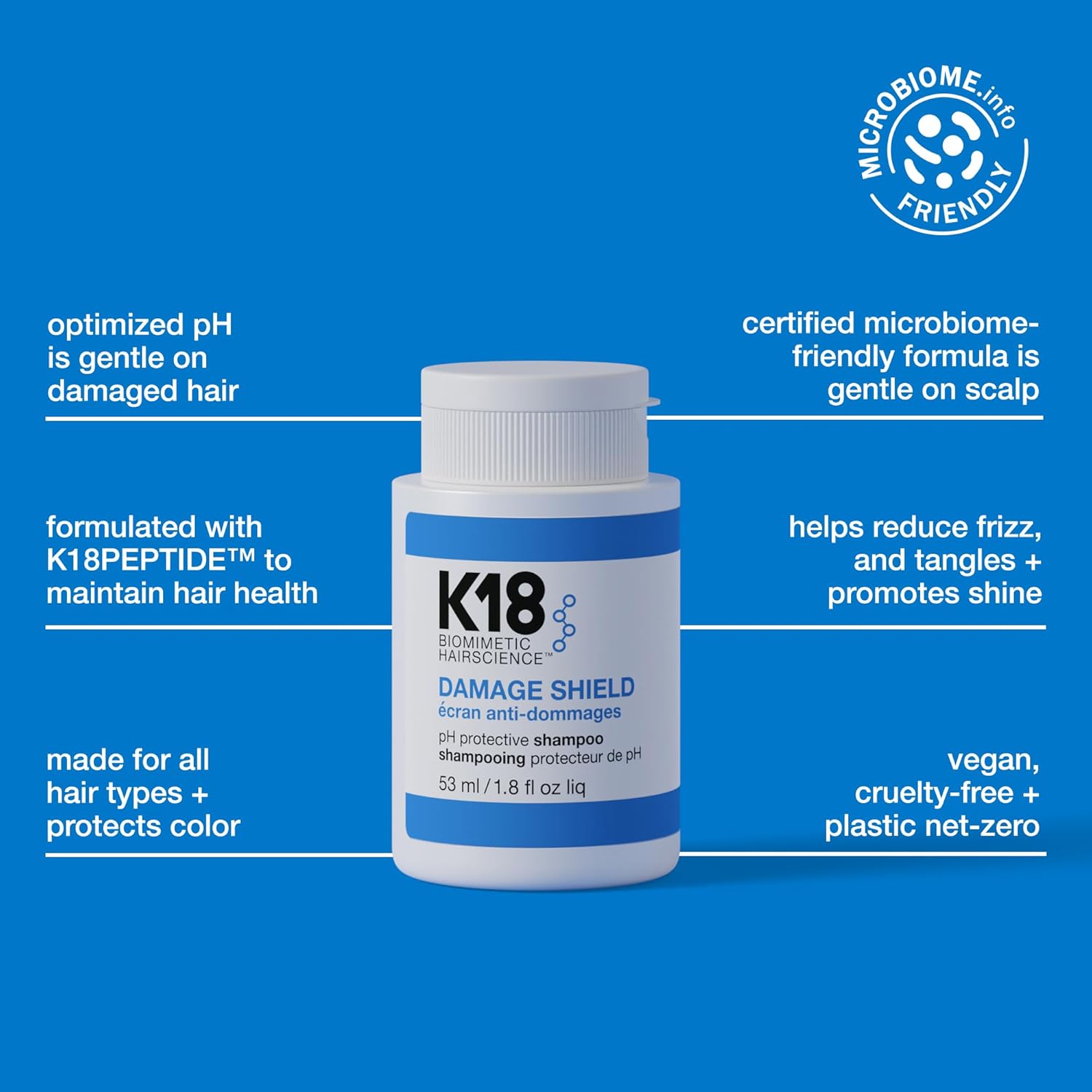 K18 DAMAGE SHIELD pH Protective Shampoo, 53ml