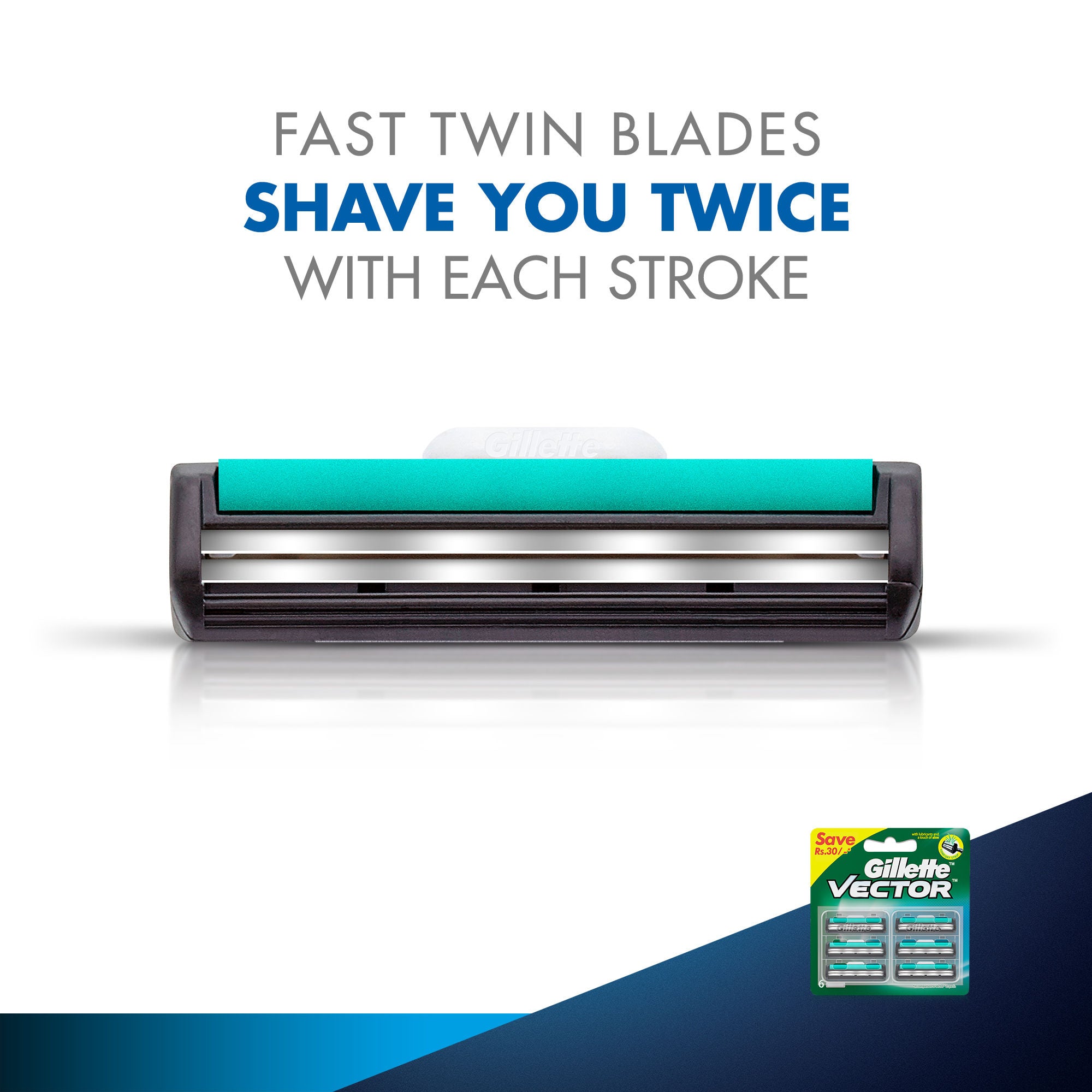 Gillette Vector Plus Blades For Men (Pack of 6), 6 Pack Buy at Indicrest Image 7