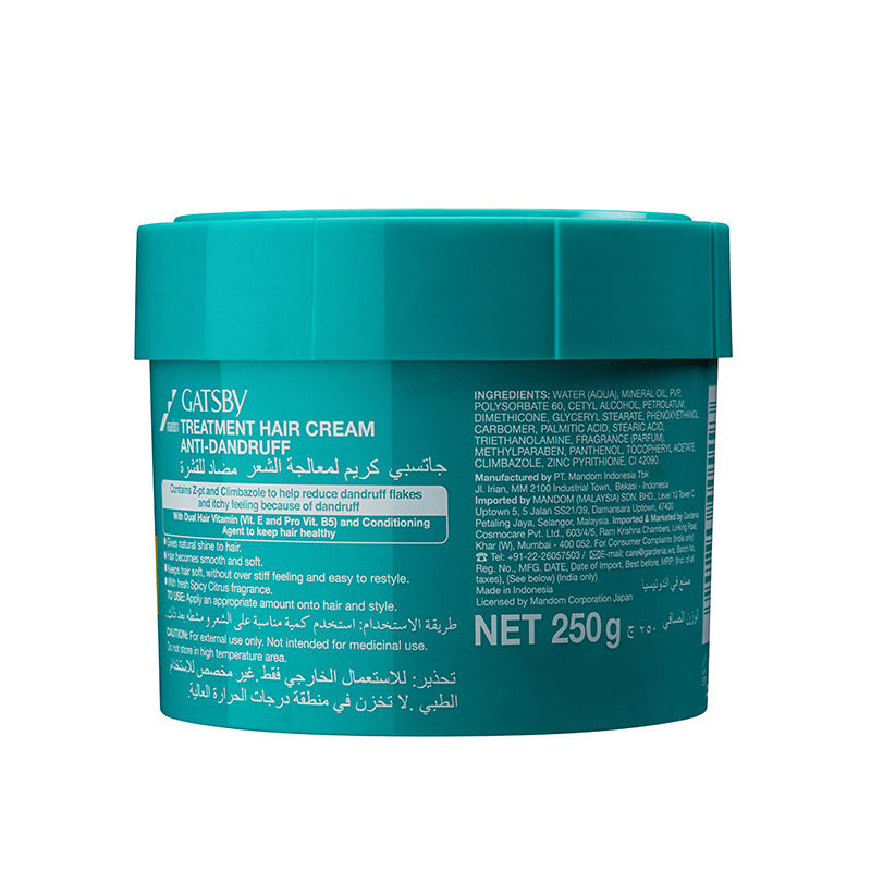 Gatsby Japan Treatment Hair Cream - Anti Dandruff, 250g Buy at Indicrest Image 2