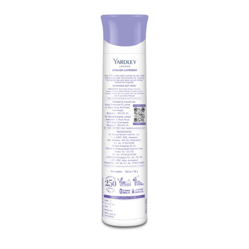 Yardley London - English Lavender Body Spray For Women, 150ml Buy at Indicrest Image 3