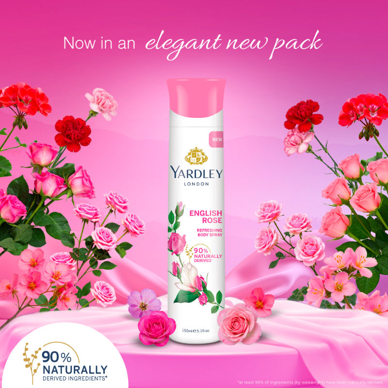 Yardley London - English Rose Body Spray For Women, 150ml Buy at Indicrest Image 4