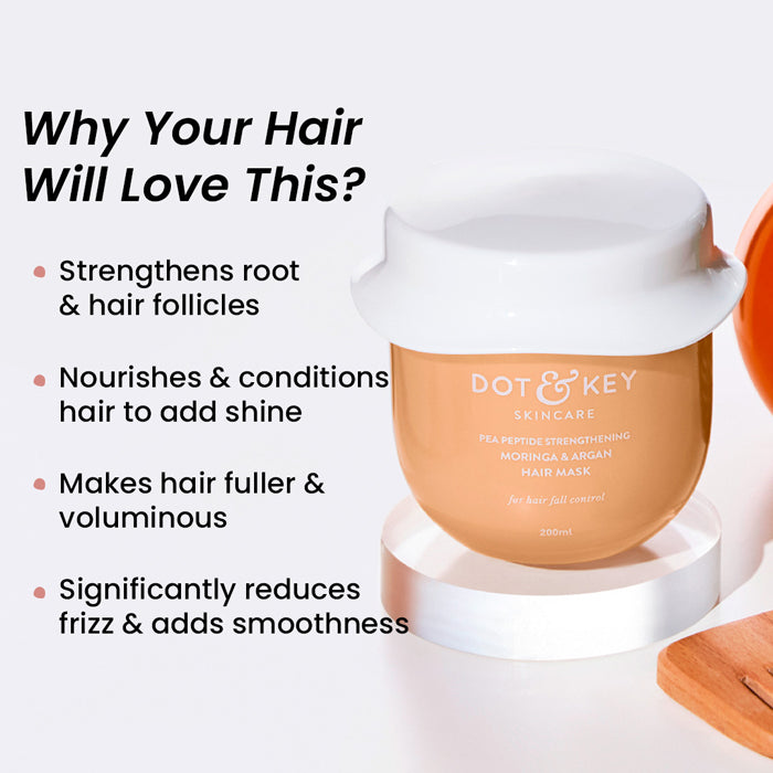 Dot & Key Hair Mask with Moringa + Argan Oil, 200ml