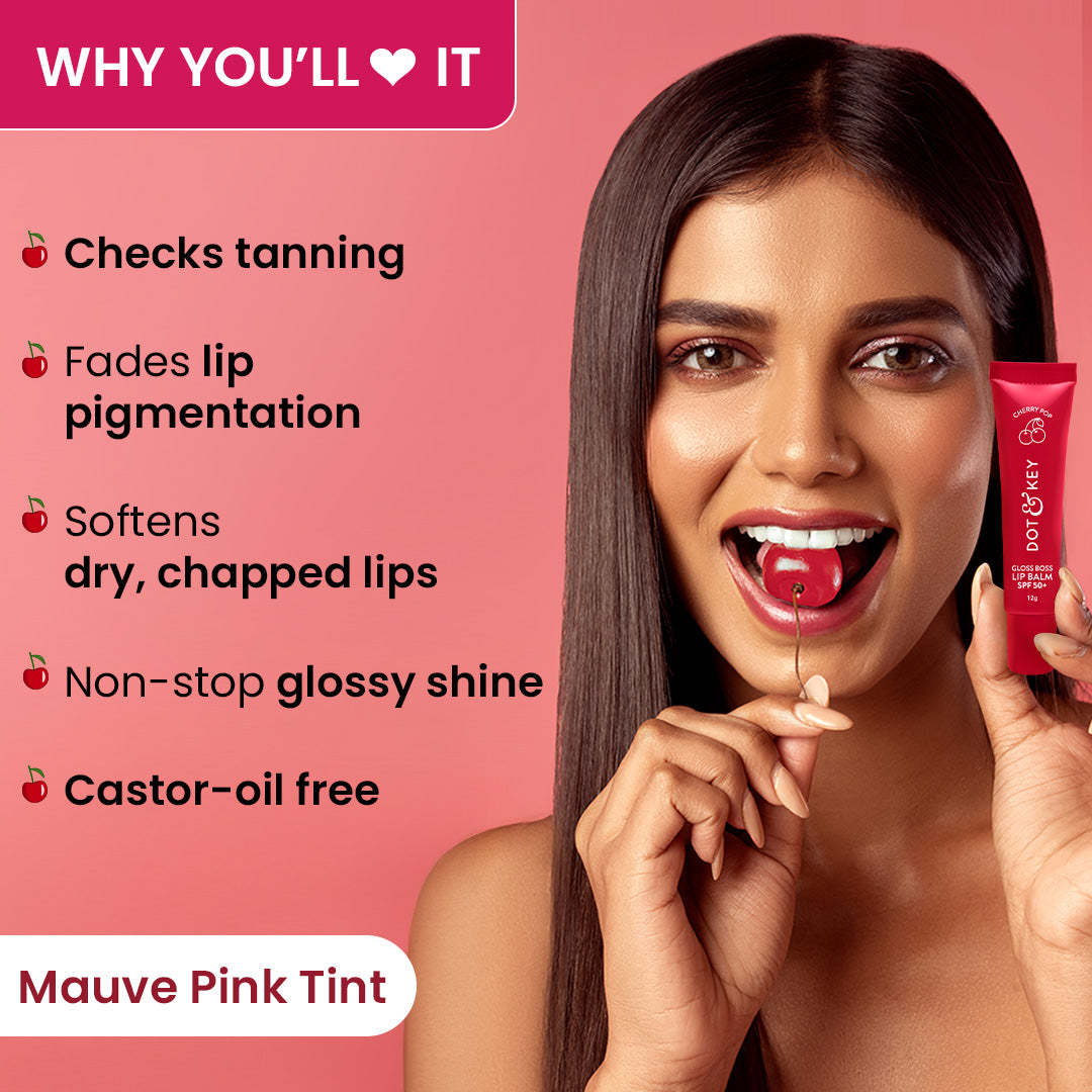 Dot & Key Vitamin C + E Brightening Lip Balm with SPF 50+, Cherry Pop Buy at Indicrest Image 13