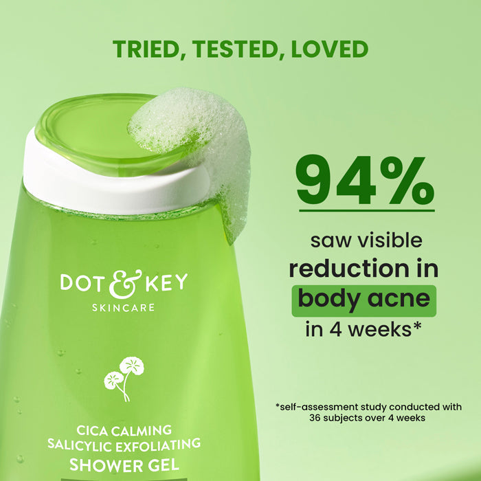 Dot & Key Cica + 1% Salicylic Acid Exfoliating Shower Gel, 250ml
