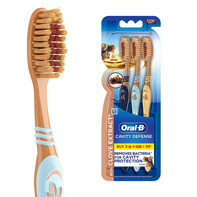 Oral-B Gentle Care Toothbrush with Clove Extract, Extra Soft (Buy 2 Get 1 Free) Buy at Indicrest
