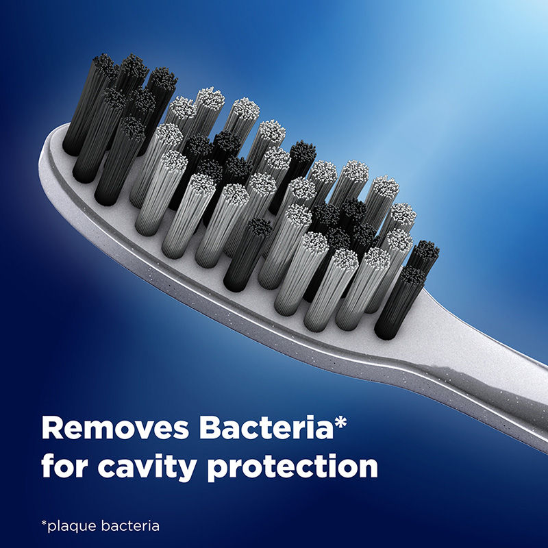 Oral B Cavity Defense 123 Black Toothbrush With Charcoal Extract- Medium (Pack of 4) Buy at Indicrest Image 2