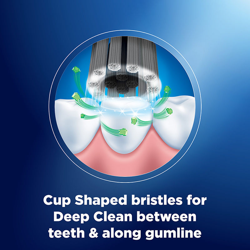 Oral B Cavity Defense 123 Black Toothbrush With Charcoal Extract- Medium (Pack of 4) Buy at Indicrest Image 3
