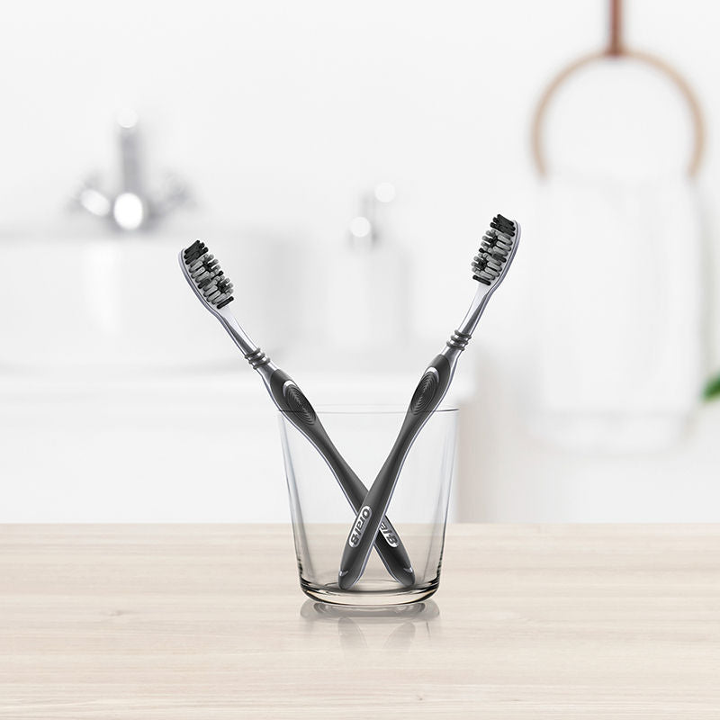 Oral B Cavity Defense 123 Black Toothbrush With Charcoal Extract- Medium (Pack of 4) Buy at Indicrest Image 5