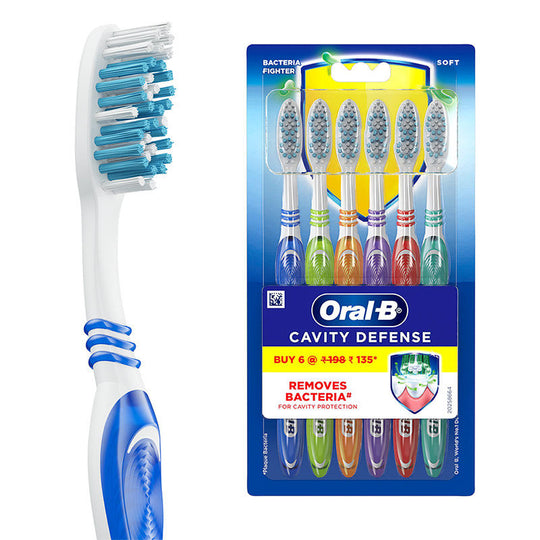 Oral-B Cavity Defense Bacteria Fighter Toothbrush - Soft (Pack of 6) Buy at Indicrest