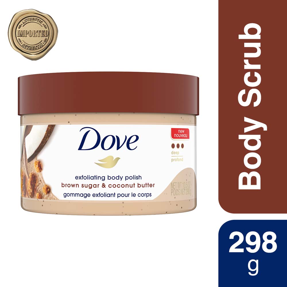 Dove Exfoliating Body Polish Scrub - Brown Sugar & Coconut Butter, 298g Buy at Indicrest Image 2